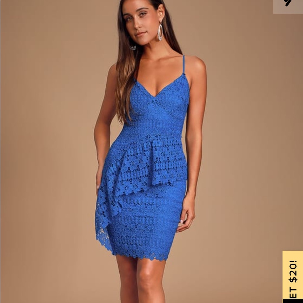 Lulu’s Mackenzie Lace Ruffled Dress